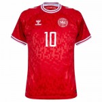 Günstige Fußballtrikots Dänemark Eriksen 10 Heimtrikot EURO 2024 Kurzarm